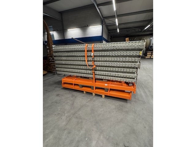 Ca. 25 meter magazijnstelling, oranje/crème - afbeelding 8 van  10