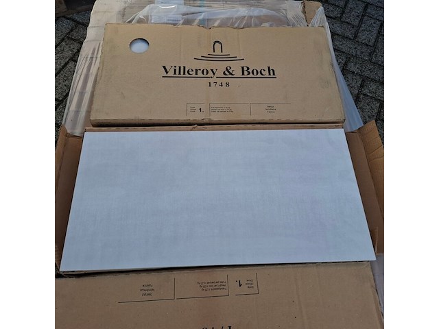 Ca. 25 pak a 6 stuks wandtegel villeroy en boch, metalyn, pearl beige mat - afbeelding 1 van  6