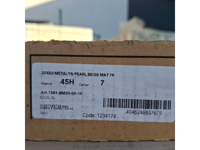 Ca. 25 pak a 6 stuks wandtegel villeroy en boch, metalyn, pearl beige mat - afbeelding 5 van  6