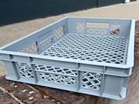 Ca. 2500x stapelbare kratten, 60x40 cm, grijs / chroom - afbeelding 3 van  13