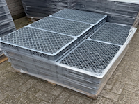 Ca. 2500x stapelbare kratten, 60x40 cm, grijs / chroom - afbeelding 4 van  13