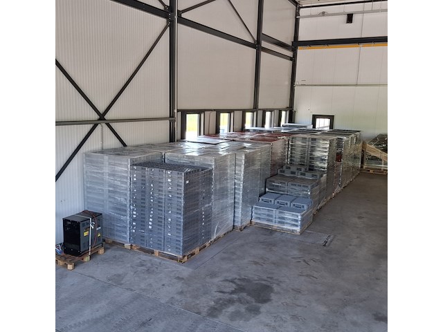 Ca. 2500x stapelbare kratten, 60x40 cm, grijs / chroom - afbeelding 5 van  13