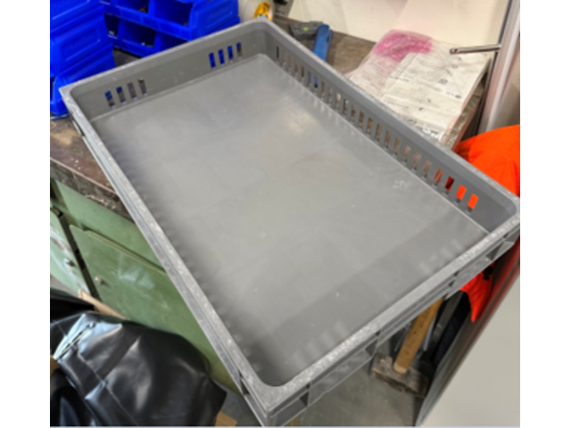 Ca. 2500x stapelbare kratten, 60x40 cm, grijs / chroom - afbeelding 6 van  13