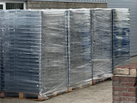Ca. 2500x stapelbare kratten, 60x40 cm, grijs / chroom - afbeelding 7 van  13
