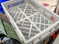 Ca. 2500x stapelbare kratten, 60x40 cm, grijs / chroom - afbeelding 8 van  13
