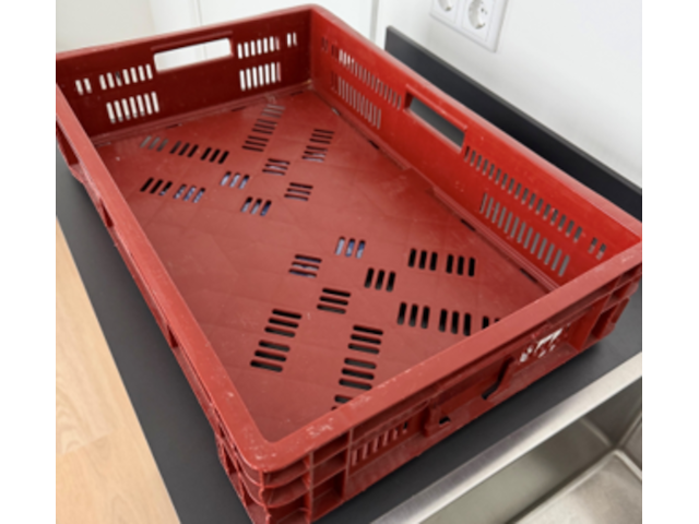 Ca. 2500x stapelbare kratten, 60x40 cm, grijs / chroom - afbeelding 10 van  13