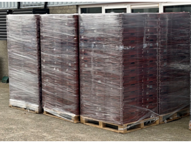 Ca. 2500x stapelbare kratten, 60x40 cm, grijs / chroom - afbeelding 11 van  13