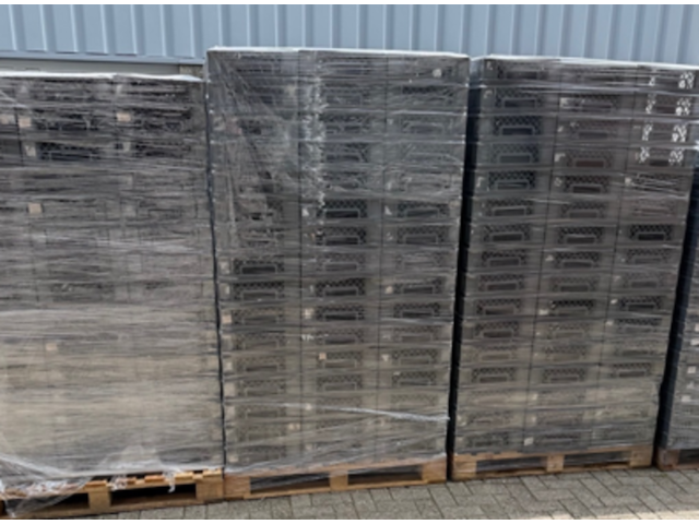 Ca. 2500x stapelbare kratten, 60x40 cm, grijs / chroom - afbeelding 12 van  13