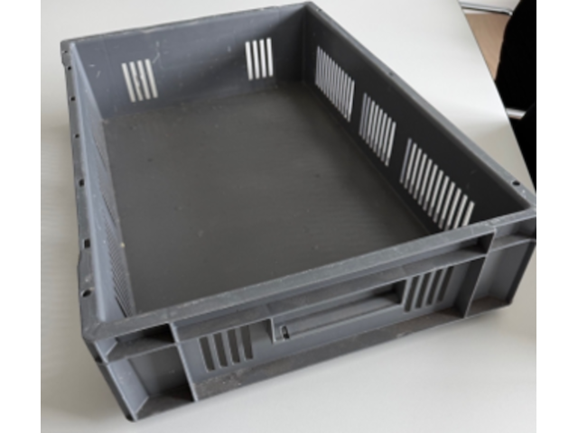 Ca. 2500x stapelbare kratten, 60x40 cm, grijs / chroom - afbeelding 13 van  13