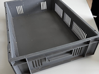 Ca. 2500x stapelbare kratten, 60x40 cm, grijs / chroom - afbeelding 13 van  13