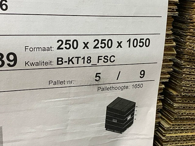 Ca. 250x kokerdozen, bruin, 25x25x105cm - afbeelding 3 van  4