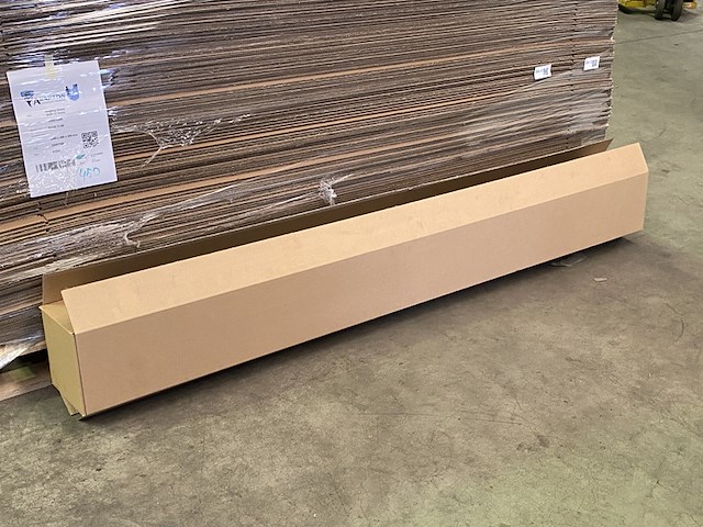 Ca. 250x lange verzenddozen dubbelgolf, bruin - afbeelding 2 van  3