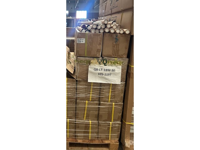 Ca. 250x led tube 18w 3000k 1197 mm, qbright, qb-lt-18w-3k-105-1197 - afbeelding 2 van  4