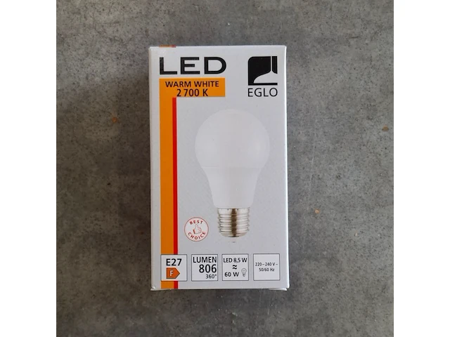 Ca. 250x lichtbron, eglo, e27 | 2700k | 806 lumen, warm wit - afbeelding 2 van  5