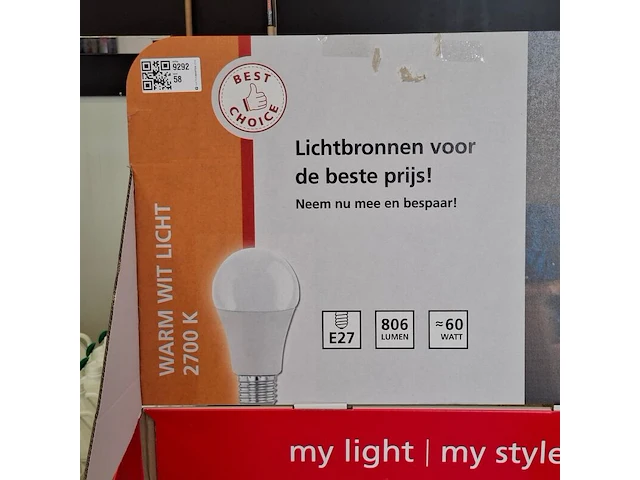 Ca. 250x lichtbron, eglo, e27 | 2700k | 806 lumen, warm wit - afbeelding 4 van  5