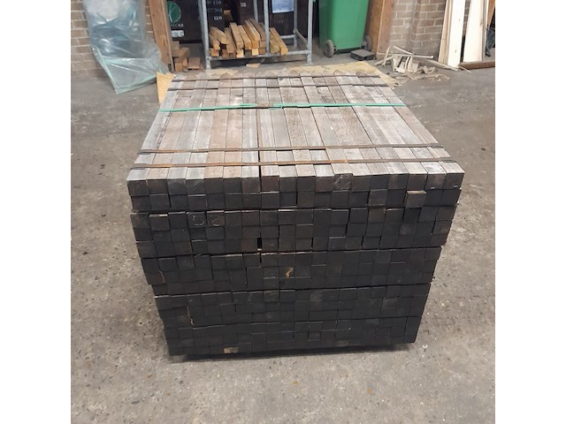 Ca. 252x hardhouten paal, 5 x 5 x 100 cm - afbeelding 2 van  4