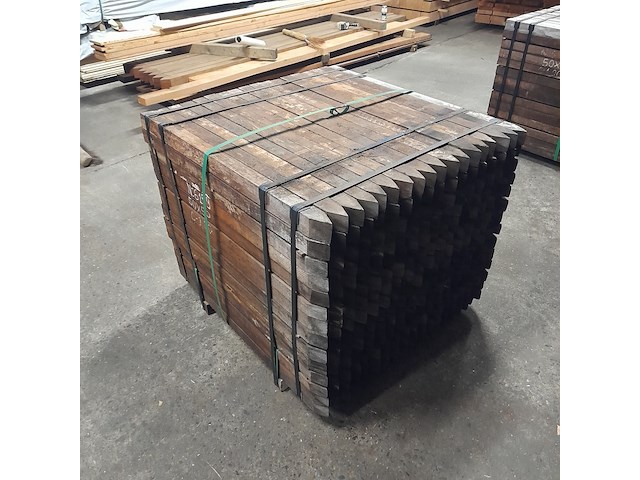 Ca. 252x hardhouten paal, 5 x 5 x 100 cm - afbeelding 4 van  4