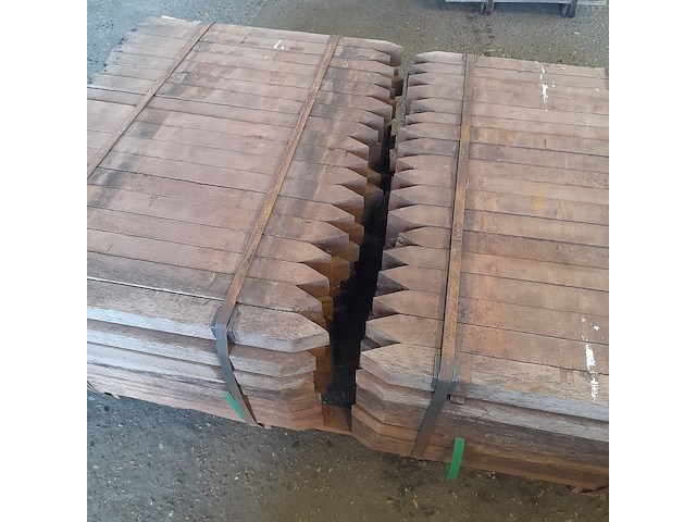 Ca. 252x hardhouten paal, 5 x 5 x 75 cm - afbeelding 3 van  5