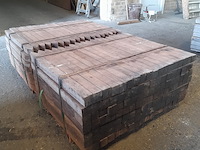 Ca. 252x hardhouten paal, 5 x 5 x 75 cm - afbeelding 4 van  5