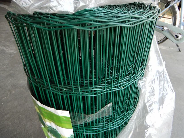 Ca. 25mtr tuingaas geplastificeerd rechthoekig, greenway, groen - afbeelding 3 van  4