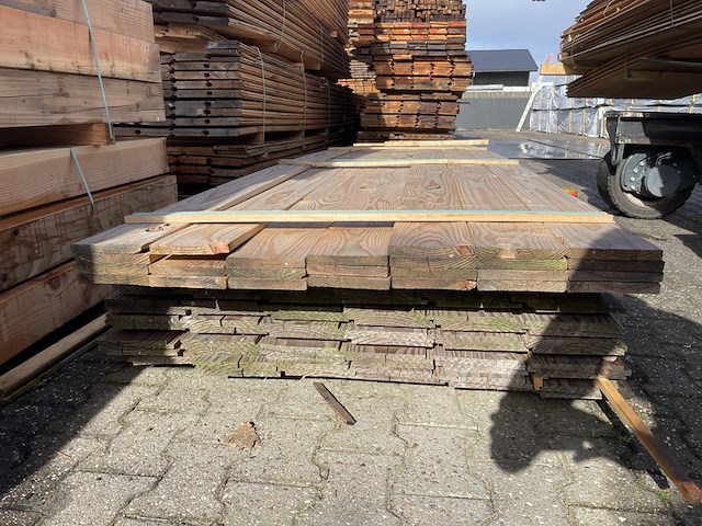Ca. 25x douglas planken geschaafd, 18x145mm, lengte 400cm - afbeelding 3 van  3