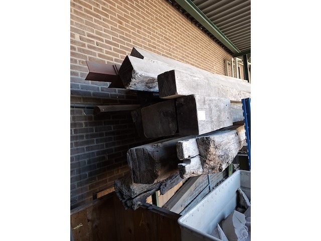 Ca. 25x eiken balk - afbeelding 2 van  7