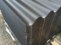 Ca. 25x golfplaat vezelcement, cemfort, zwart - afbeelding 1 van  4