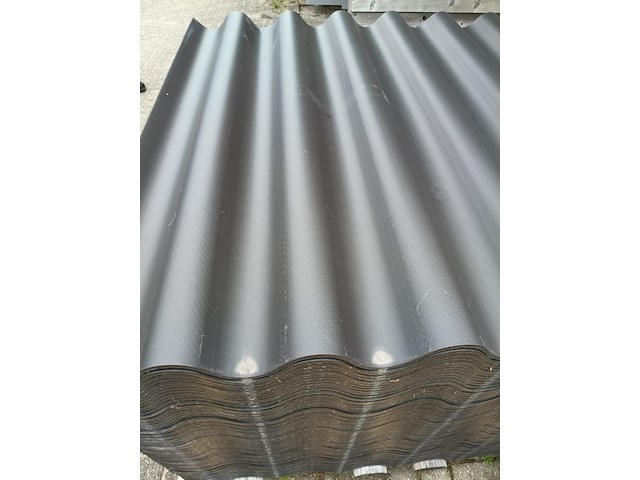 Ca. 25x golfplaat vezelcement, cemfort, zwart - afbeelding 2 van  4