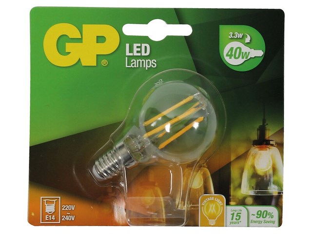 Ca. 25x gp lighting led mini globe filament 4w gp lighting, e14 - afbeelding 1 van  2
