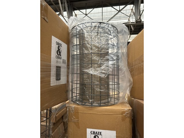 Ca. 25x hanglamp/lampenkap metaal crate & cargo - afbeelding 2 van  4