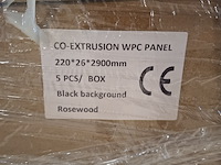 Ca. 25x hkc wpc wandpaneel 290x22, rosewood, 2026 - afbeelding 3 van  4