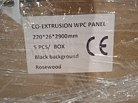 Ca. 25x hkc wpc wandpaneel 290x22, rosewood, 2026 - afbeelding 3 van  4