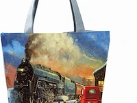 Ca. 25x kerst shopper tas, diverse kleuren, 40 x 37 x 37 cm - afbeelding 2 van  3
