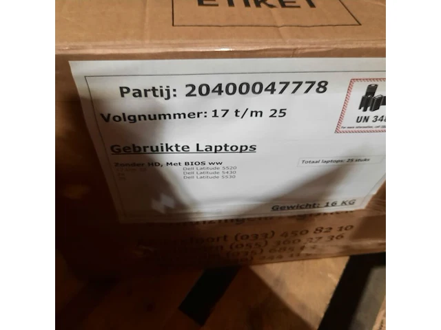 Ca. 25x laptop, dell, o.a. latitude 5520 - afbeelding 16 van  16