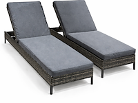 Ca. 25x ligbed met dikke kussens paco, flamingo - afbeelding 1 van  2