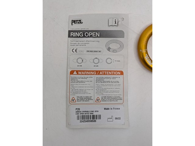 Ca. 25x multidirectionele ring, petzl, ring open - afbeelding 5 van  7