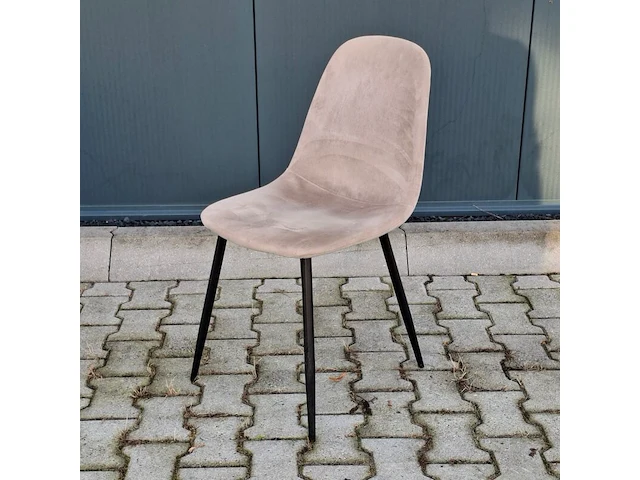 Ca. 25x velvet horecastoelen – roze & beige/grijs - afbeelding 4 van  8