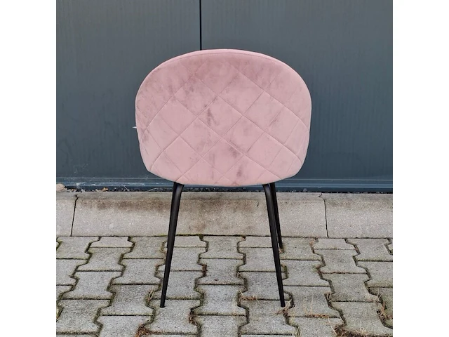 Ca. 25x velvet horecastoelen – roze & beige/grijs - afbeelding 8 van  8