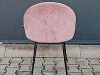 Ca. 25x velvet horecastoelen – roze & beige/grijs - afbeelding 8 van  8