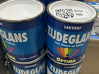 Ca. 25x verfblikken lakverf, optima, alkyd, wit