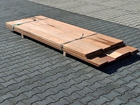Ca. 25x vlonder/gevel plank, tropisch hardhout | 21x185 mm - afbeelding 2 van  5