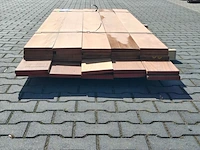 Ca. 25x vlonder/gevel plank, tropisch hardhout | 21x185 mm - afbeelding 3 van  5