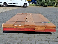 Ca. 25x vlonder/gevel plank, tropisch hardhout | 21x185 mm - afbeelding 4 van  5