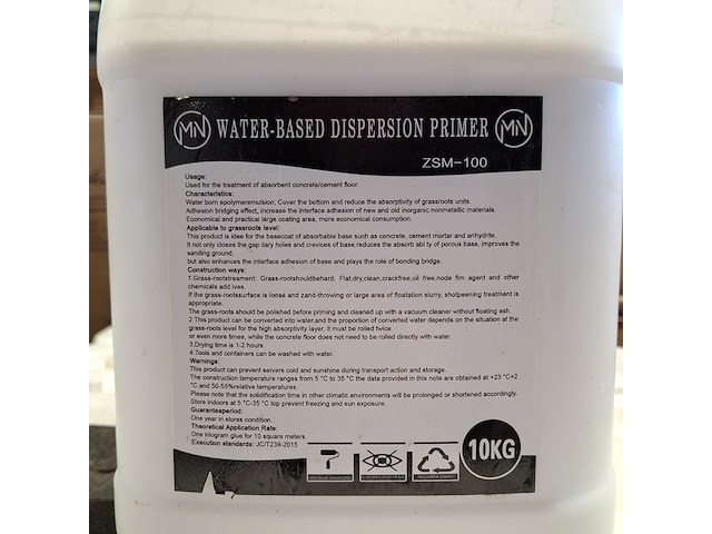 Ca. 25x water- based disperson primer á 10kg met 3x emmer lijm, mn, zsm-100 - afbeelding 5 van  6