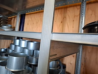 Ca. 26 meter metalen legbord stelling - afbeelding 5 van  7