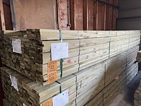 Ca. 264x vuren panlatten geschaafd/geïmpregneerd, 21x36mm, lengte 390cm - afbeelding 2 van  3