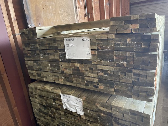 Ca. 264x vuren panlatten geschaafd/geïmpregneerd - afbeelding 3 van  3