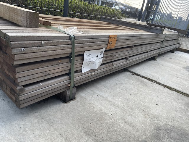 Ca. 265x wane latten geschaafd, 21x40mm, lengte 97/335cm, 87/365cm, 81/400cm - afbeelding 2 van  3