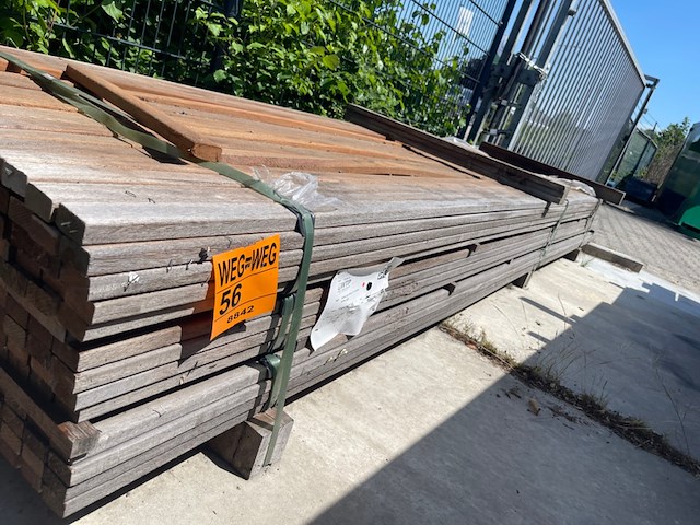 Ca. 265x wane latten geschaafd, 21x40mm, lengte 97/335cm, 87/365cm, 81/400cm - afbeelding 2 van  3