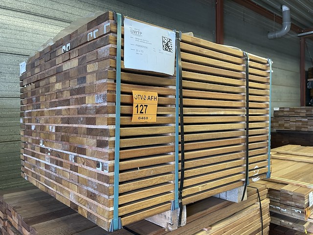 Ca. 266x guyana ipé planken geschaafd, 25x70mm, lengte 100cm - afbeelding 4 van  4